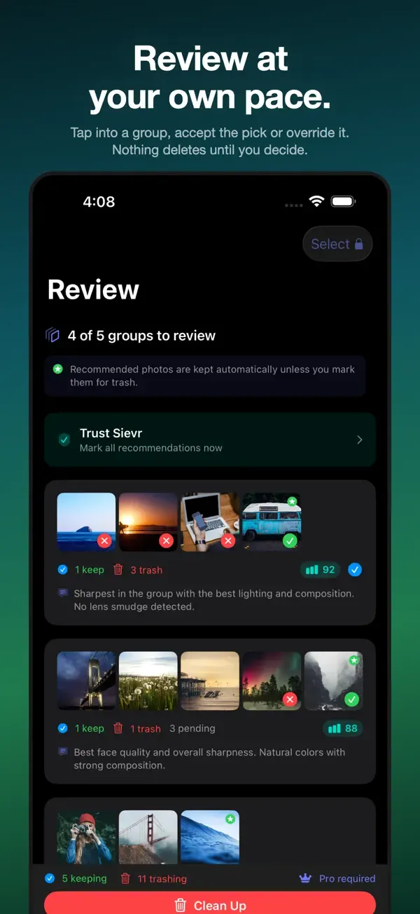 Sievr screenshot 4